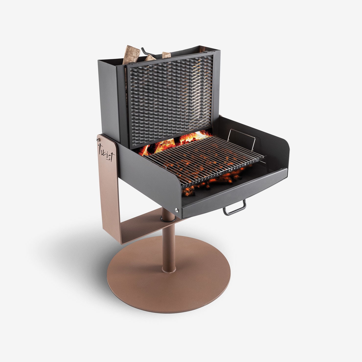 Twist - barbecue a legna in acciaio - Idea Caminetti Mantova